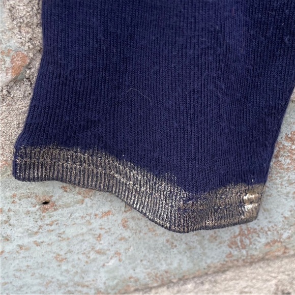 NWOT Zadig & Voltaire Willy Foil T-Shirt Navy Long Sleeve Silver Foil Tee, XS - Picture 14 of 14